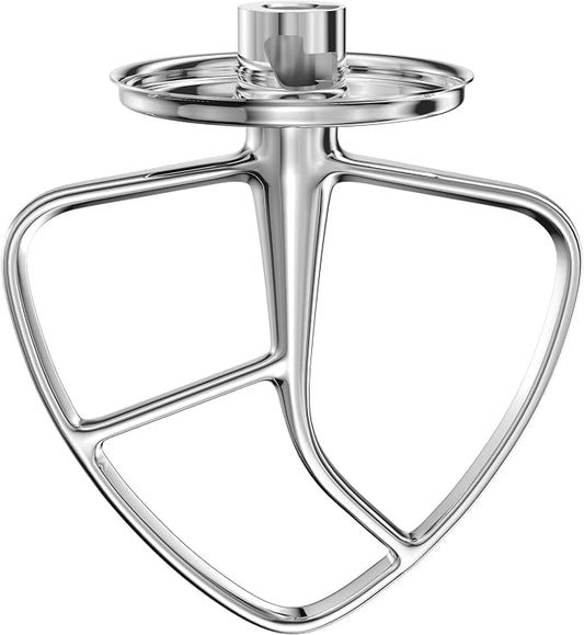 K45B Stainless Steel Flat Beater for KitchenAid Stand Mixer, Kitchen Aid Paddle Attachment Accessories, Fits 4.5-5 Quart Models, Polished, Dishwasher Safe