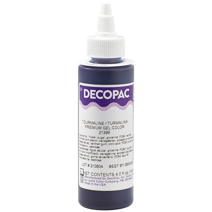 DecoPac Tourmaline Trend Premium Gel Color Cake Decorations, Pink Food Coloring - Pink Gel Color - 4 Fl Oz