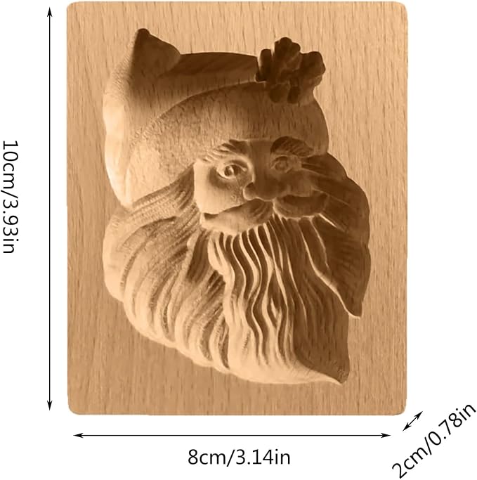Carved Wooden Gingerbread Cookie Mold,3D Wooden Baking Mold Cookie Biscuit Press Stamp Molds,Cookie Cutter,Cookie Stamp,DIY Biscuit Stamp Mould for Halloween Thanksgiving Christmas(Squirrel)