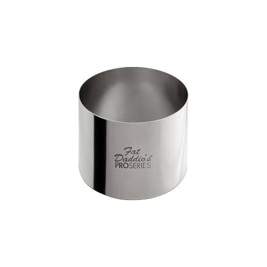 Fat Daddio's Stainless Steel Round Cake & Pastry Ring, 2.5 x 1.75 Inch