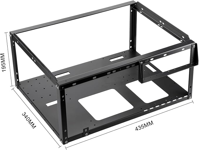 PC Test Bench,Open Air PC Case,Open Frame Computer Chassis, DIY Stackable Techbench Server Rack Mount PC Case for ATX MATX ETAX X79 X99 X10DRL-I X12DPI-N6 Micro ATX Motherboards