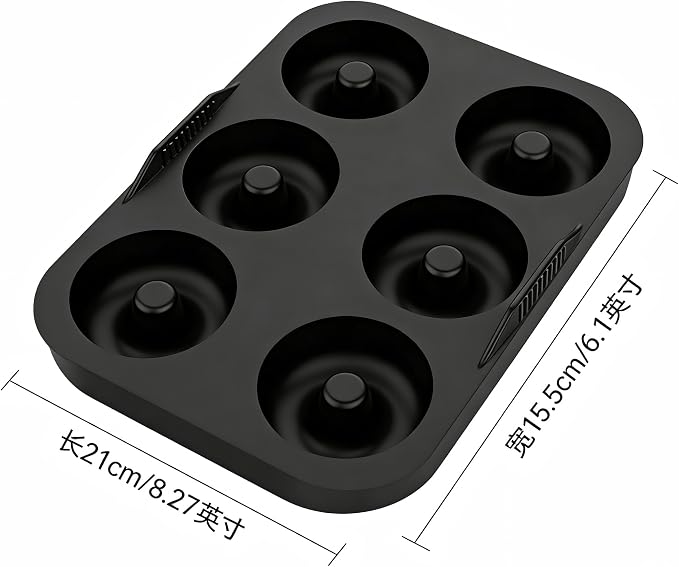 2 Pack Silicone Mini Donut Mold, Heat Resistant Baking Tray, Kitchen Bakeware for Donuts Cookies Bagels, Compatible with Oven and Air Fryer