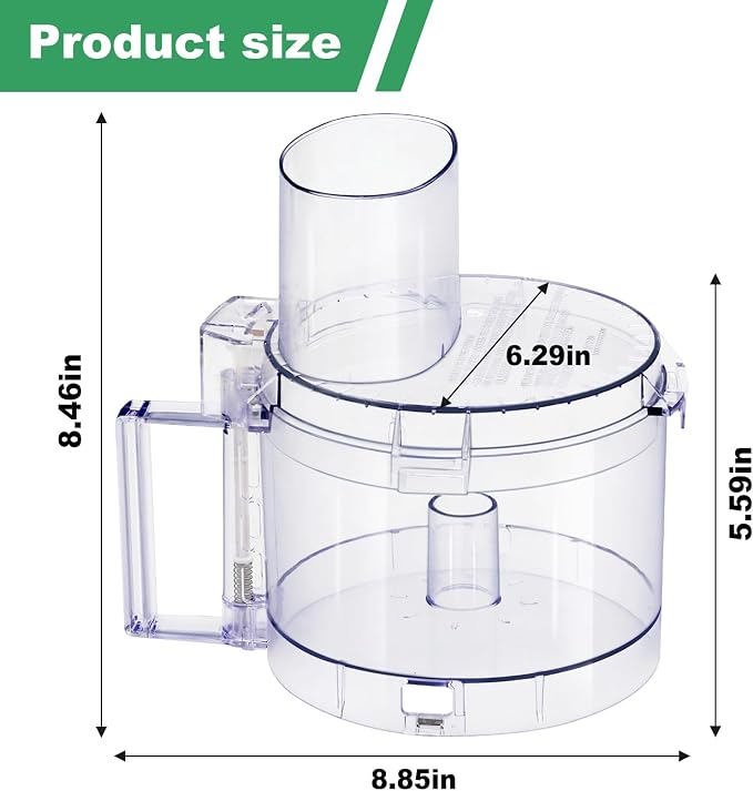 7 Cup Food Processor Replacement Parts Kit for Cuisinart DLC-10 Series Food Processors,Contain:FP-631AGTX-1 Food Processor Work Bowl & DLC-117BGTXT1 Food Work Bowl Cover