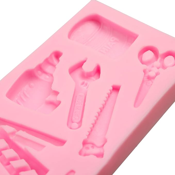 Mini Pliers Construction Tools Cake Decorating Silicone Molds, Hand Hardware Tools Molds for Chocolate Cake Decoration Candy Cupcake Topper Cake Polymer Clay Crafts Epoxy Resin