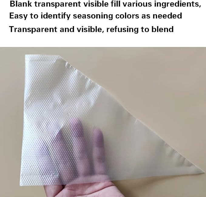 Piping Bags - 12 Inch Disposable Icing Bags, 200 PCS Disposable Decorating Bags for Frosting, Pastry Bags Disposable, Great for Cakes and Cookies Decoration, S/M/L, clear
