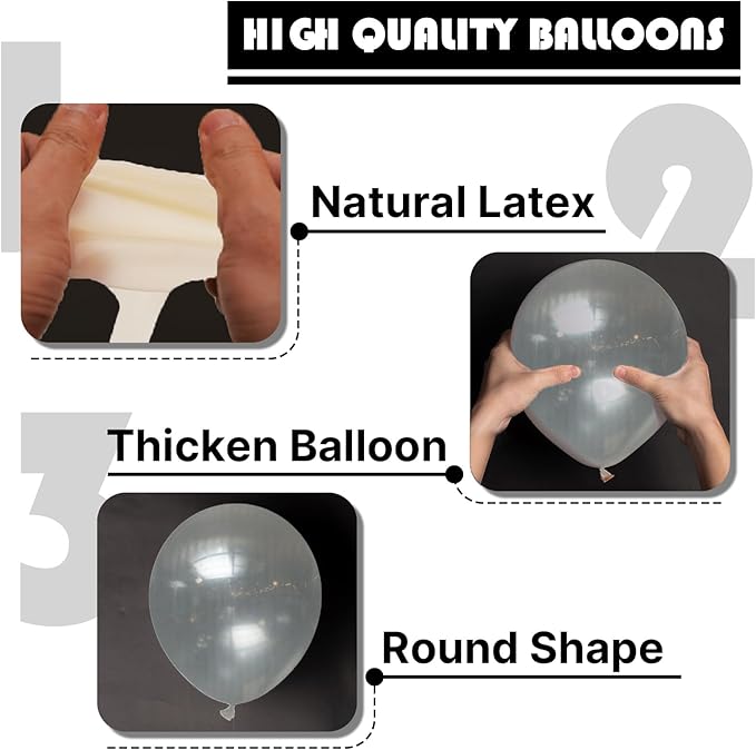 PartyWoo Clear Balloons 100pcs Different Sizes of 36 18 12 10 5 Inch Transparent Balloon Arch Kit for Graduation Wedding Baby Shower Bridal Shower Anniversary Birthday Party Decorations Clear-Y2