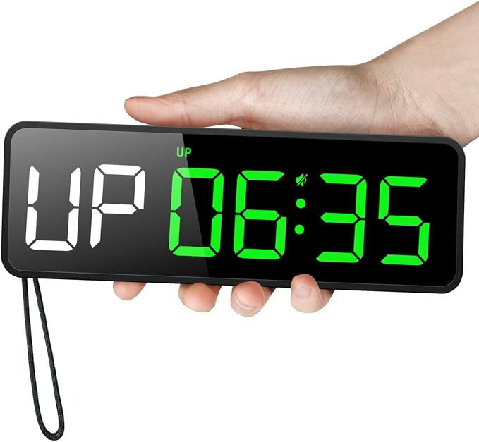Acedeck Portable Gym Timer Clock: Fitness Digital Clock with Strong Magnet - Remote Control for Fitness Enthusiasts - Powerful Battery for Home Gym Garage Boxing