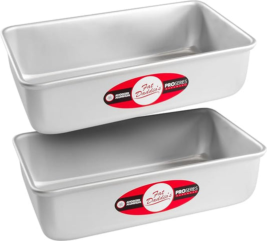 Fat Daddio's Bread Pan Anodized Aluminum, 9 x 5 x 2.75 Inch, Set of 2, Silver