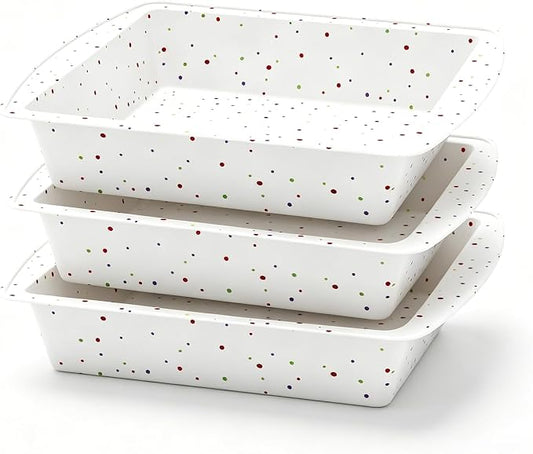 saphe 8 inch Silicone Square Cake Pan Nonstick Silicone Cake Molds, Brownie baking molds for Brownie, Cake, Bread, Pie and Lasagna (3 packs) (3)