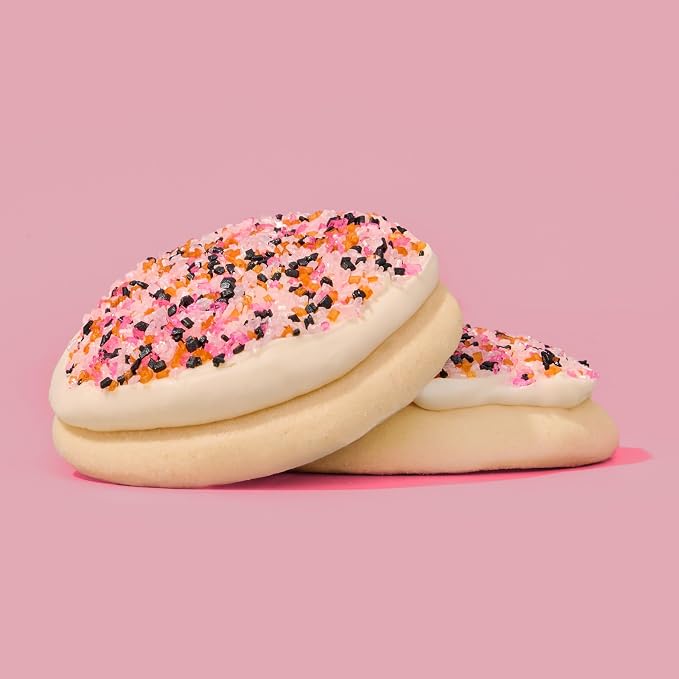 Fancy Sprinkles Screamsicle Fancy Sugar | Pink, White, Black & Orange Halloween Sugar Crystals | Cookie Decorating & Cocktail Rimming | Glam Halloween | 1 Pack (4.6 oz)