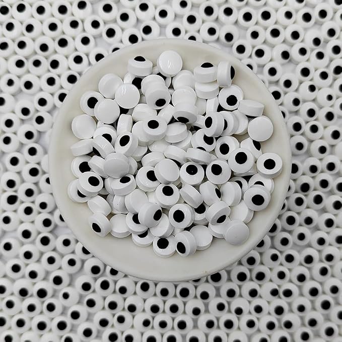 Homankit Edible Candy Eyeballs Eye Sprinkles for Cake Decorating, 7 mm Mini Eyeballs Sprinkles for Halloween Cupcake Toppers Baking Cookie Ice Cream Decorations Christmas Supplies