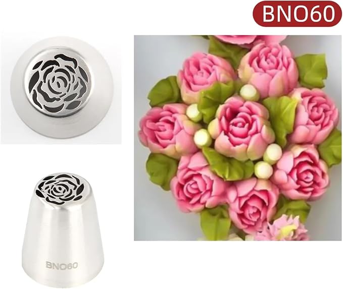 8 Pack Extra Large Russian Piping Tips Set Stainless Steel Icing Nozzles for Buttercream Flowers Includes 6Tips, 2 Leaf Tips for DIY Cookies Desserts Cake Decoration Baking Tools (8 Pack)