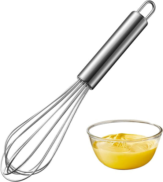 Aniso Stainless Steel Whisk (8.4 inches, Silver) | which works great for cups and small containers ， it's great for small-batch tasks