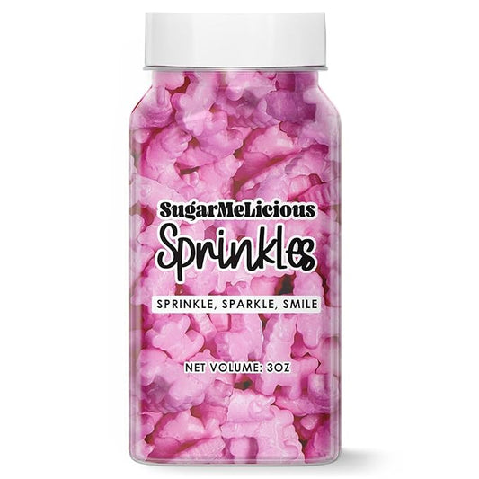 SugarMeLicious Sprinkles For Cupcakes, Edible Cake Decorations, For Vibrant and Versatile Sprinkles for Baking and Decorating Cookies & Ice Cream, 3oz Bottle (Pink Alpaca)