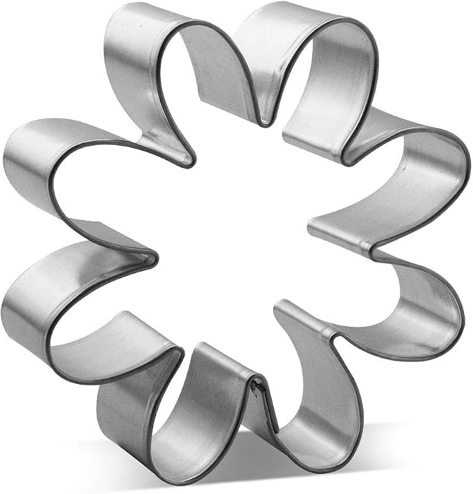 Daisy Cookie Cutter 3 in - H.O. Foose USA Cookie Cutters - Made in USA (Tin Plate Steel)
