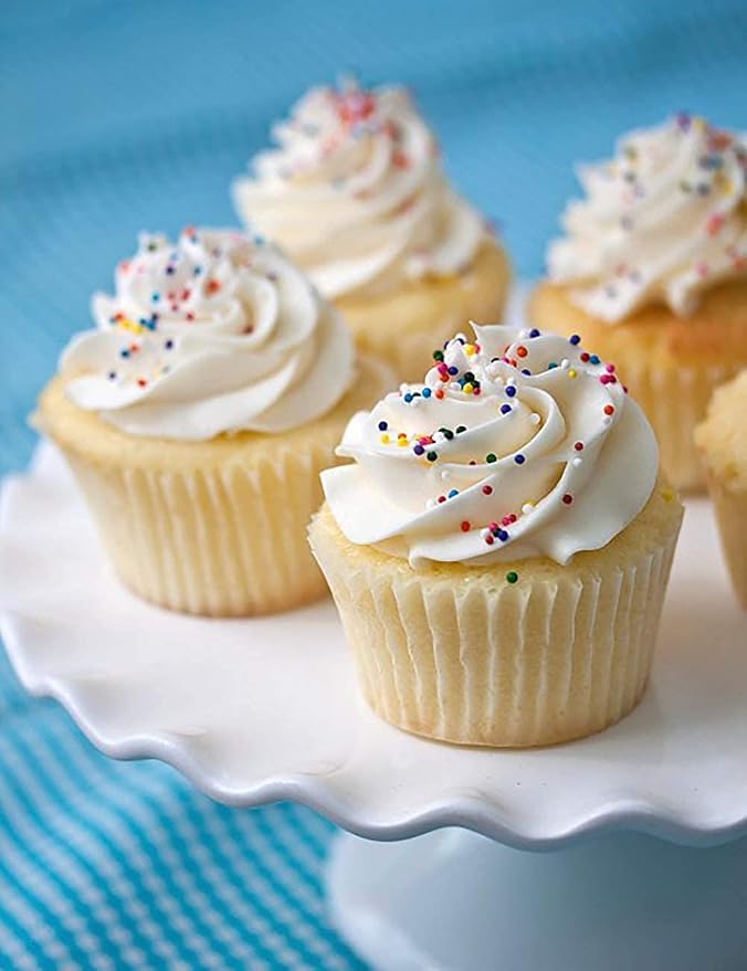 Gifbera Parchment White Mini Cupcake Liners 300 Counts - Greaseproof Paper Muffin Baking Cups for Baking, Wedding, Celebration