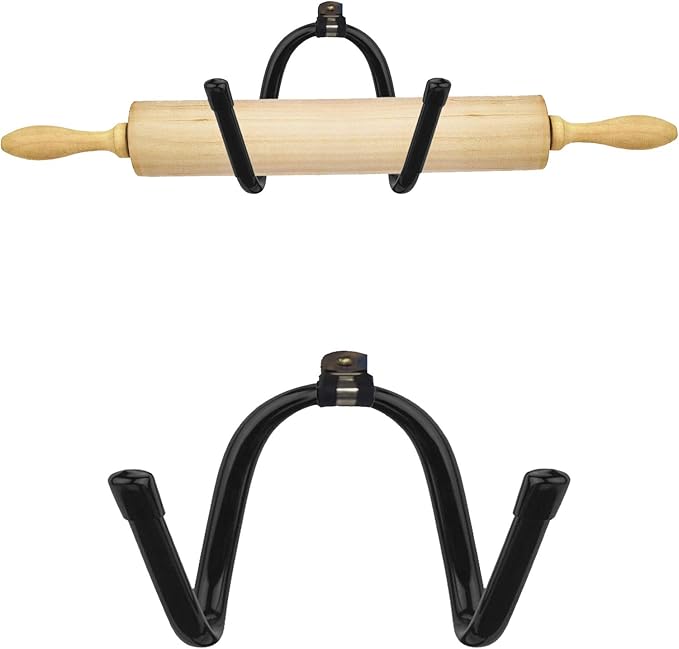 Rolling Pin Holder Rolling Pin Display Rack Rolling Pin Storage Rolling Pin Display Rack – Wall Mount Bottle Storage Organizer – Hardware Included - Rustic Home Decor Colonial Wall Décor - No Rolling