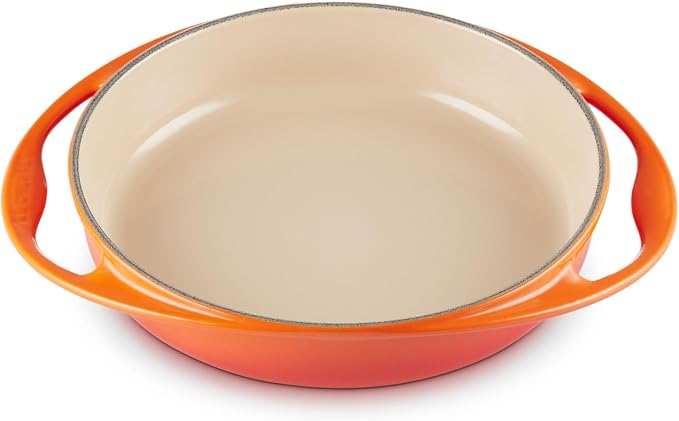 Le Creuset Enameled Cast Iron Traditional Round Tarte Tatin Dish, 2 qt., Flame