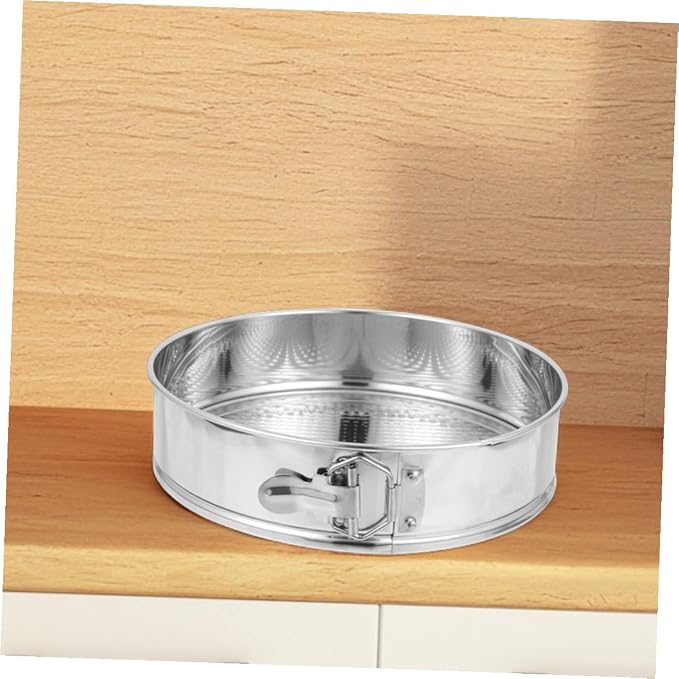 VALICLUD Stainless Steel Springform Cake Pan 9-inch Leakproof Baking Tray with Locking Latch Removable Bottom for Cheesecake and Home Kitchen Bakeware
