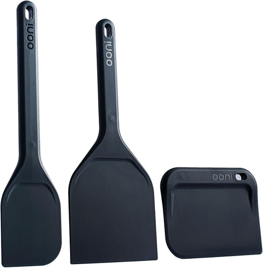 Ooni Dough Tools Set - Set of 3 Dough Preperation Tools, Bread Making Kitchen Utensils, Dough Making Tools, Scraper, Spatula and Mixing Spatula