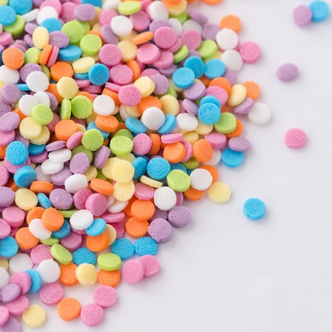 Sweets Indeed Rainbow Sprinkles, Edible Confetti Mix, Perfect for Cake Decorations, Baking, Ice Cream, Cookies, Cupcake Topper For Birthday, Dairy Free, 4 ounces (Rainbow Confetti)