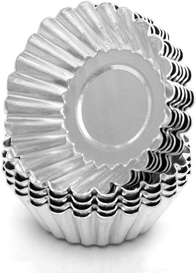 20Pcs Egg Tart Molds, Mini Tart Pan Aluminium Pie Tins Cupcake Pudding Muffin Baking Cups