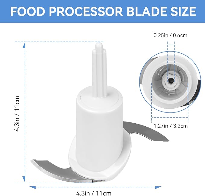 CH-4CB Chopping Blade for Cuisinart Mini Prep Plus Food Processor Blade | Food Processor Replacement Blade Compatible with Cuisinart 4 Cup Chopper/Grinder CH-4, CH-4BK & CH-4DC Only
