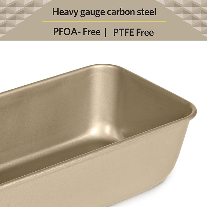 Glad Loaf Baking Pan Nonstick - Heavy Duty Metal Bakeware for Bread and Cakes, 9.5 x 5.5 x 3 inches | (Pack of 6)