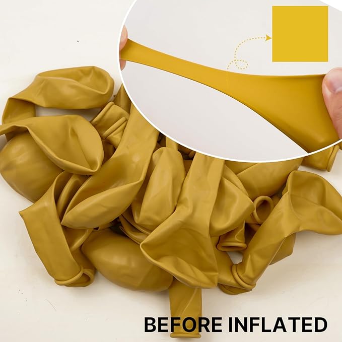 PartyWoo Mustard Yellow Balloons 100pcs 12 Inch Boho Netural Fall Balloons for Birthday Engagement Baby Shower Anniversary Bee Sunflower Little Cutie Thanksgiving Party Decorations Yellow-F57