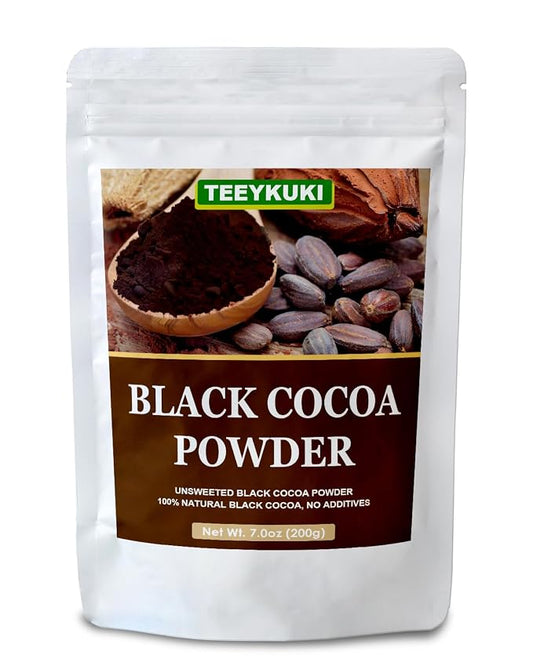 Black Cocoa Powder, 7.0oz(200.0g), Premium Food Grade Black Cocoa Powders for Cooking & Baking, Non-GMO