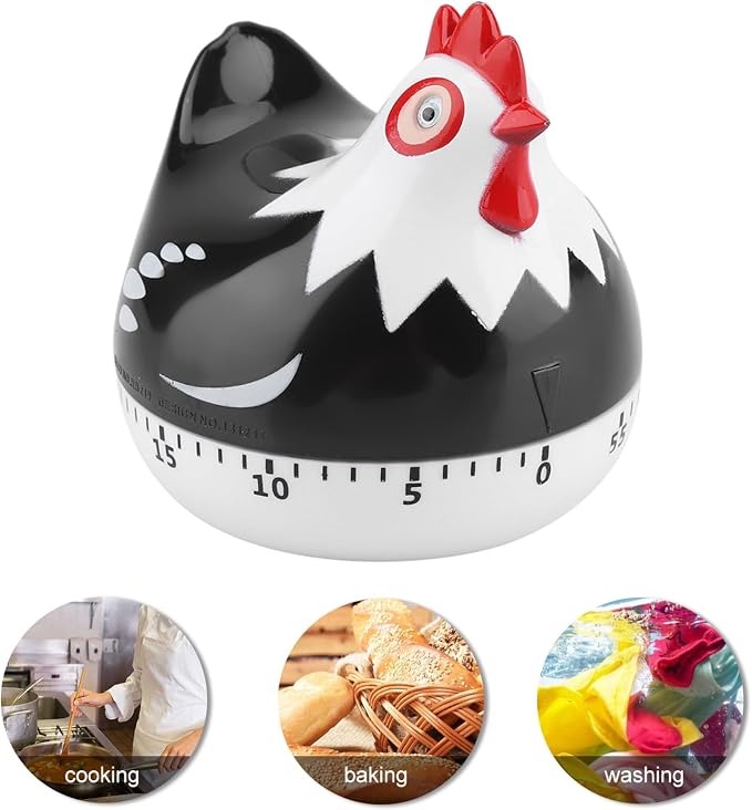 Chicken Pattern Timer, Chicken Pattern Countdown Kitchen Timer Reminder, Cute Kitchen Time for Cooking Baking