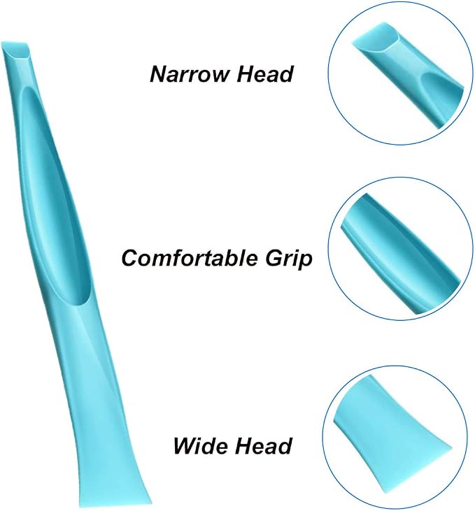 15 Pack Multipurpose Stiff Scraper Gum Scraper,Flexible Plastic | Kitchen Cleaning Scraper,Label Scraper,Can Opener,Heavy-duty Plastic,Can be Used at both ends,Scrape Corner Slot/Large Area