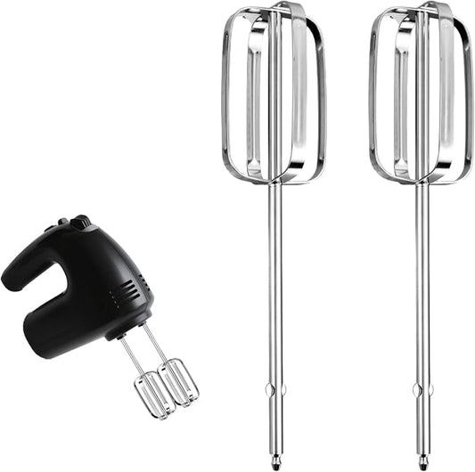2pcs Hand Mixer Beaters Attachments Compatible with, Universal Stainless Steel Electric Hand Mixer Whisk Replacement for Cooking and Baking
