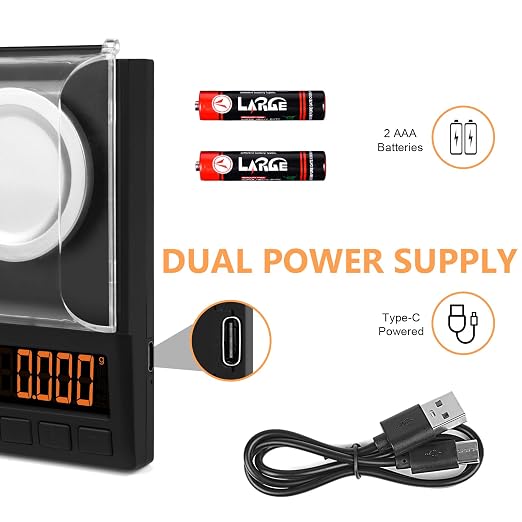 Fuzion Digital Milligram Scale 50g/0.001g, Mg Scale 9-in-1 Kit | Includes Portable Carry Bag, 50g Calibration Weight, USB-C & Battery, Powder Scale for Capsule Filling, Supplement, Reloading