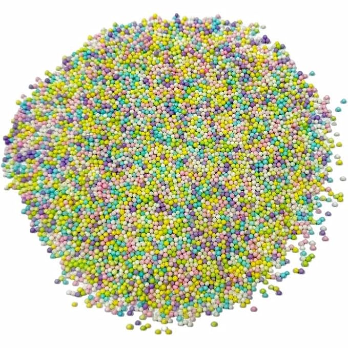 Sentovac 2mm Easter Nonpareils Pearl Sugar Sprinkles for Cake Decorating Edible Cake Cupcake 1 Bottle 3.88oz/110g Sprinkles for Decorating
