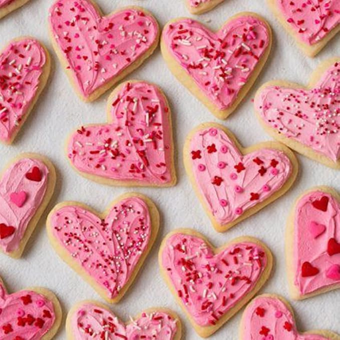 Valentines Sprinkles 6.5oz Edible Heart Sprinkle Mix Pink Red and White Jimmies Nonpareils Sanding Sugar Perfect for Cake Decorations Baking Ice Cream Cookies Cupcake Topper