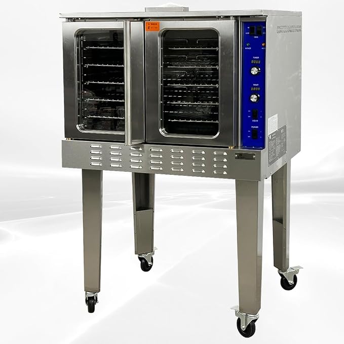 Commercial Convection Oven, Natural Gas, 54000 BTU, Single Deck, Four Legs, Restaurant Kitchen Bakery DCCOG1