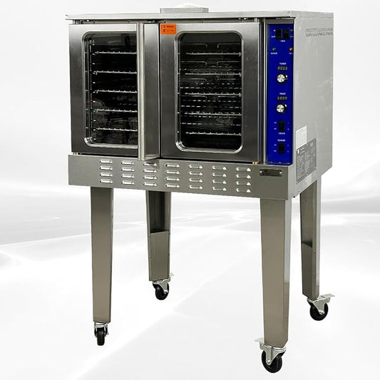 Commercial Convection Oven, Natural Gas, 54000 BTU, Single Deck, Four Legs, Restaurant Kitchen Bakery DCCOG1