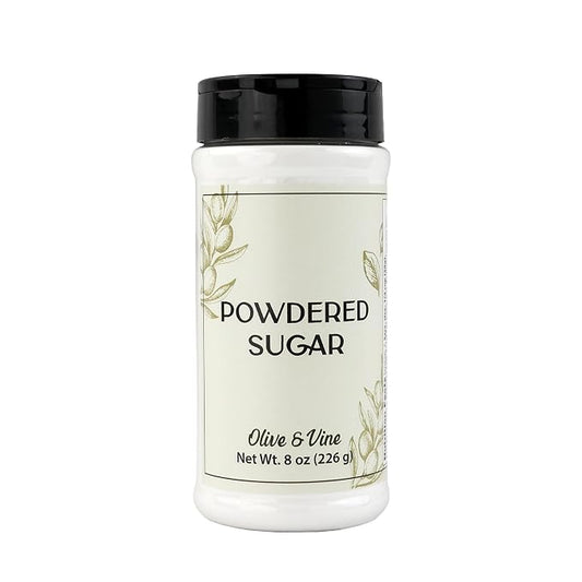 Olive & Vine Powdered Sugar, Sweet Flavor, For Baking & Desserts, Rich Tradition, Authentic Taste, For Global Recipes (8 Ounce)