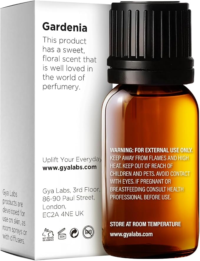 100% Pure Gardenia Essential Oil - 0.34 Fl Oz - Gardenia Oil for Hair, Skin, Diffuser, Aromatherapy & DIY Candle Making Scent