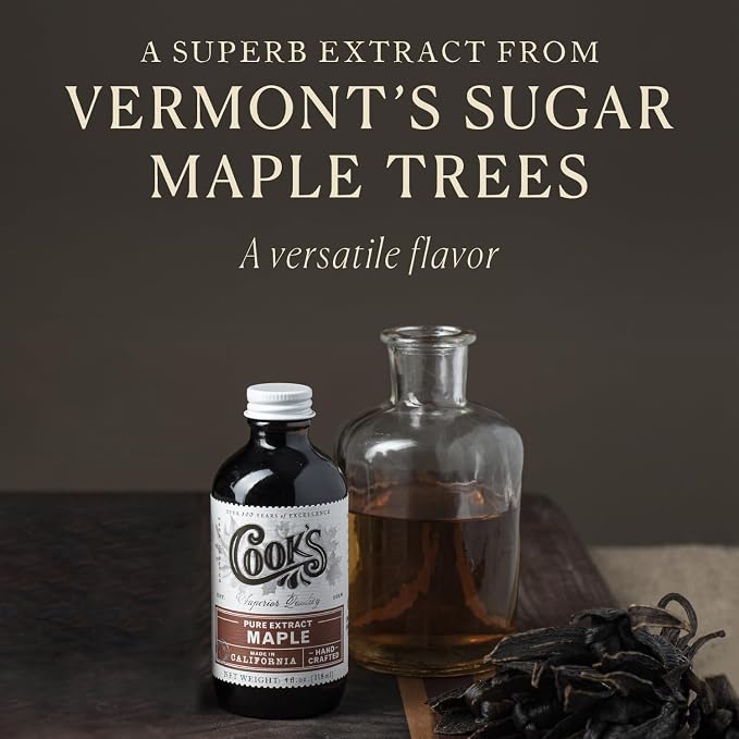 Cook's, Organic Maple Extract, from Vermont's Maple Trees, for Baking, Making Maple Syrup, and Cooking, 32 oz