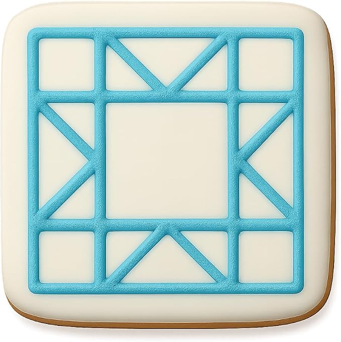Patchwork Quilt Block Cookie Cutter & Stamp, Fondant & Clay - 4x4