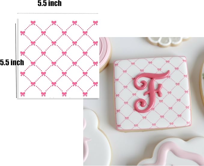5.5Inch Reusable Fruit/Flowers/Bow/Geometric/Vintage Pattern Cookies Stencils for Baking, Royal Icing, Sugar Cookies, Art Cards Decorating Tools, DIY Art Crafts, Templates Painting, Home Decor