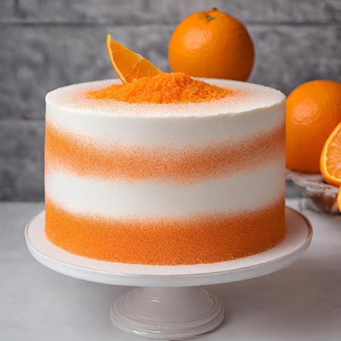 GranAroma Orange Sanding Sugar, Decorative, Cookies & Sweets (1.85 Pound)