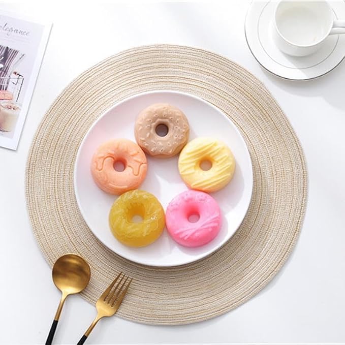 2 Pack Donut Silicone Baking Mold,Silicone Donut Mold for 6 Doughnuts,Non-Stick, Dishwasher Safe,Handmade Soap Making Bath Bombs Lotion Bar Candle (Donut mold)