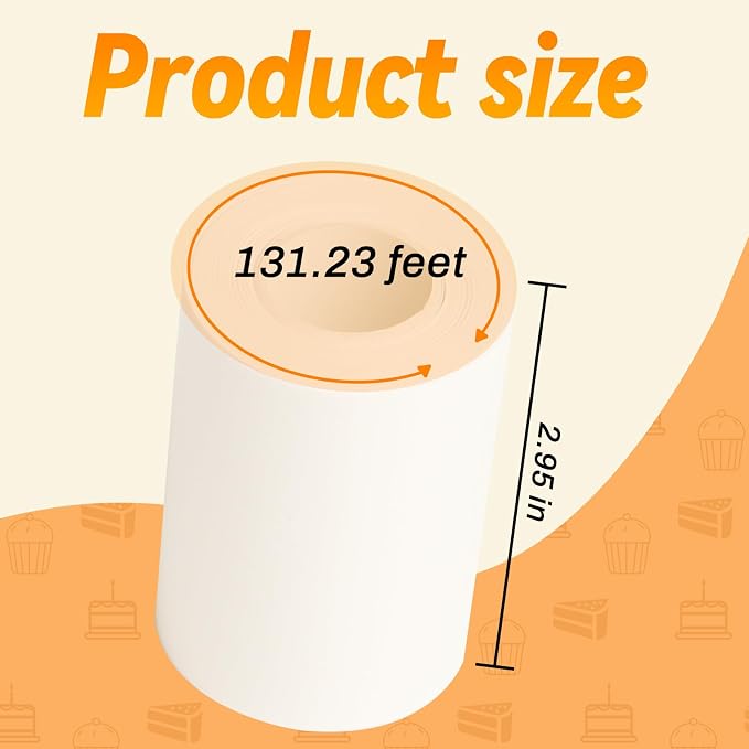 Baking Parchment Paper Side Liners - 2.95 in x 131.23 ft Cake Pan Side Liner Roll Parchment Paper Strips for Round Cake Pans, Cheesecake Springform Pan, Heat Resistant Kitchen Paper