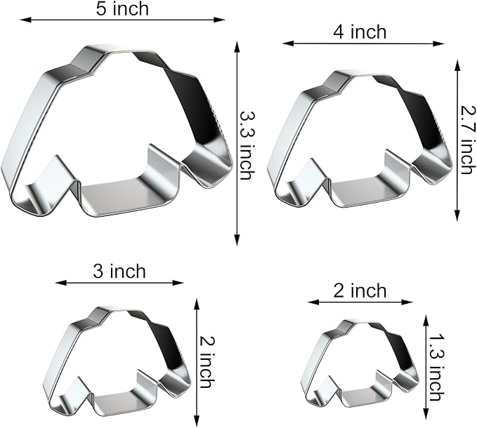 Ugly Sweater Cookie Cutter Set - 5 inch, 4 inch, 3 inch, 2 inch - 4 Piece - Winter Holiday Christmas Cookie Cutter Set - Stainelss Steel