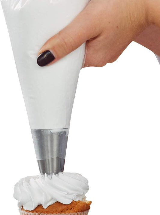 100pcs Extra large anti-burst piping bags, disposal pasty bags for cake and buttercream frosting, cupcake baking, decorating icing, thick, non-slip for all size tips and couples (18 inch), Gexolenu