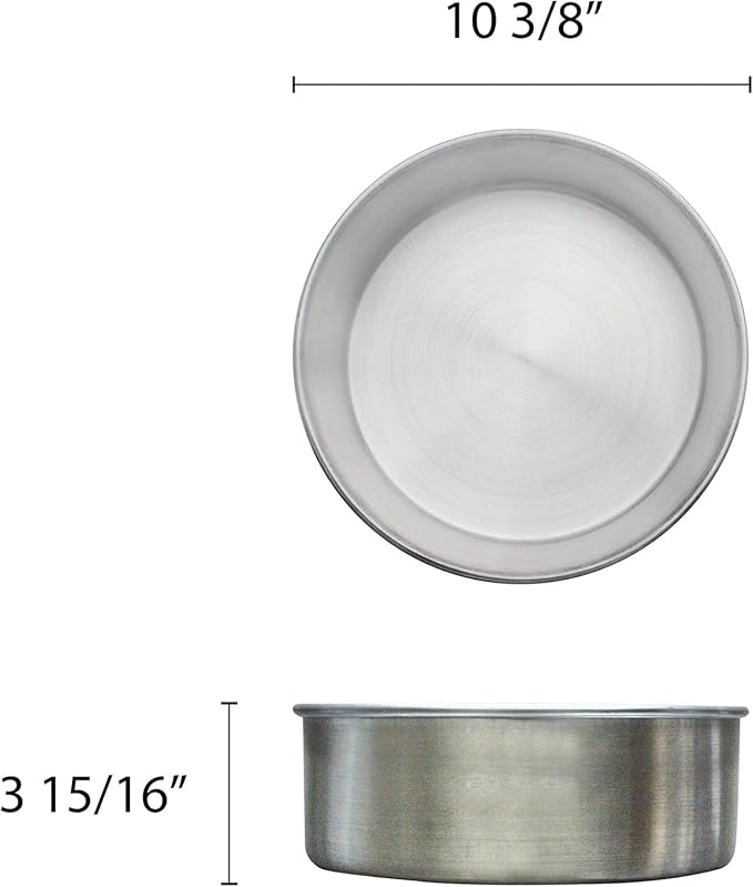 TrueCraftware- 10" X 4" Aluminum Round Layer Cake Baking Pan 0.90MM- Bakeware for Cake Pizza Layer Cake Pans Easy Releasing Cake Baking Round Pans Tin Cheesecake Mold for Home Kitchen Restaurants