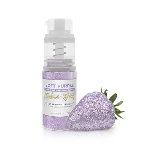 Bakell - Soft Purple Tinker Dust (4g, 1x Mini Spray Pump) Edible Glitter for Food, Desserts, and Baked goods!
